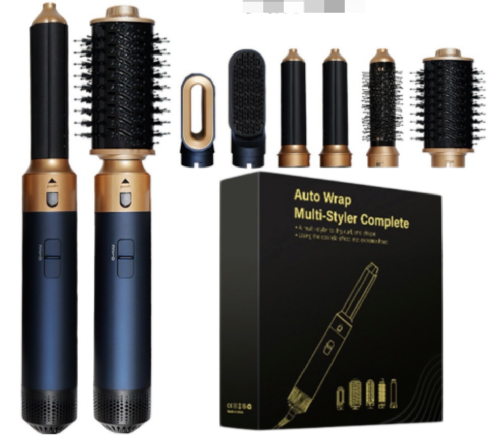 5-in-1 Hair Styler & Curling Wand — Dryer, Curler & Brush in One