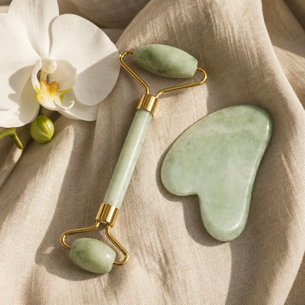 Jade Roller & Gua Sha Set — The Classic Duo, Gift-Boxed