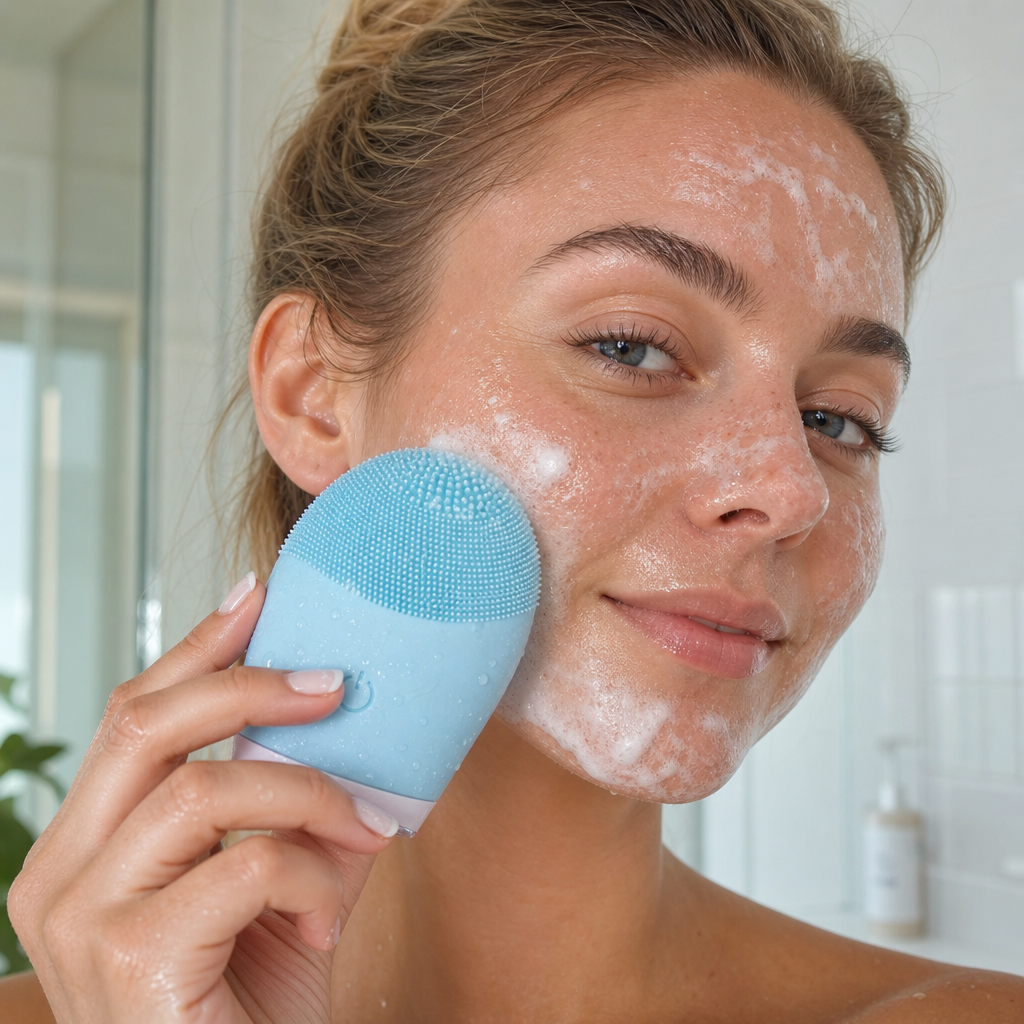Ultrasonic Silicone Facial Cleansing Brush — Gentle Enough for Daily Use